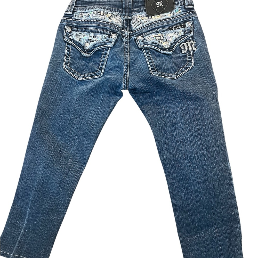 Miss Me Women Capri Jeans in Blue with Embellished Pockets